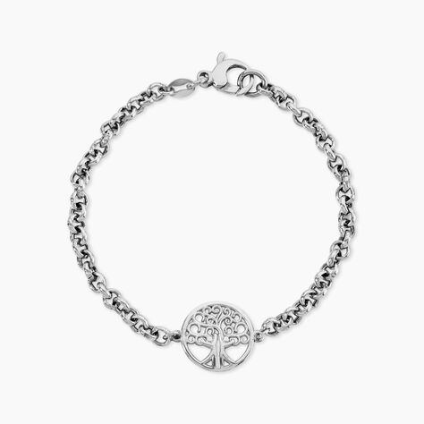 Bracelet Lao Argent Blanc - Bijoux sans pierre Femme | Histoire d&rsquo;Or