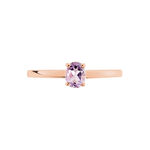 Bague Lily Or Rose Amethyste - Bagues solitaires Femme | Histoire d&rsquo;Or