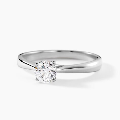 Bague Aphrodite Ld Platine Blanc Diamant Synth&eacute;tique - Bagues solitaires Femme | Histoire d&rsquo;Or