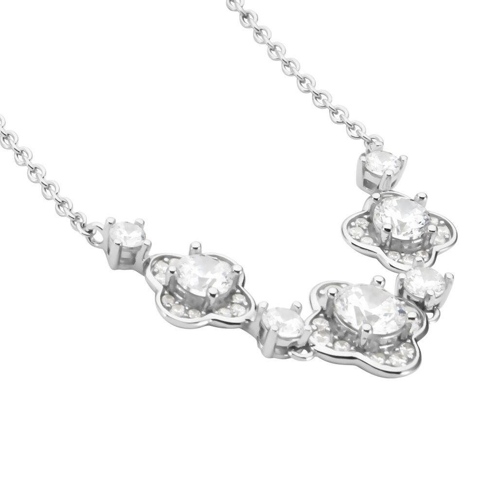 Collier Edyta Argent Blanc Oxyde De Zirconium - Colliers Femme | Histoire d’Or