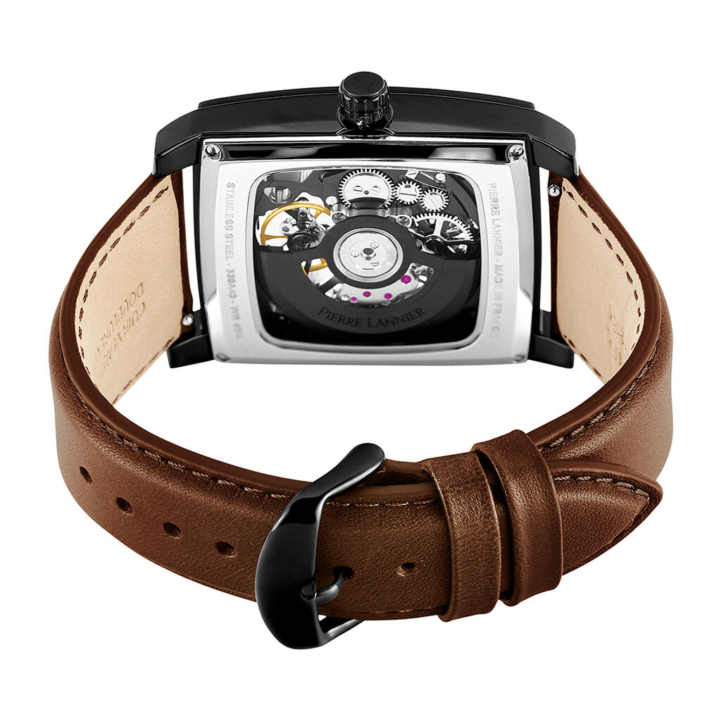 Montre Pierre Lannier Hector Noir - Montres Homme | Histoire d&rsquo;Or