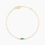 Bracelet Pr&eacute;cieuses Nuances Or Jaune Emeraude Diamant - Bracelets Femme | Histoire d&rsquo;Or