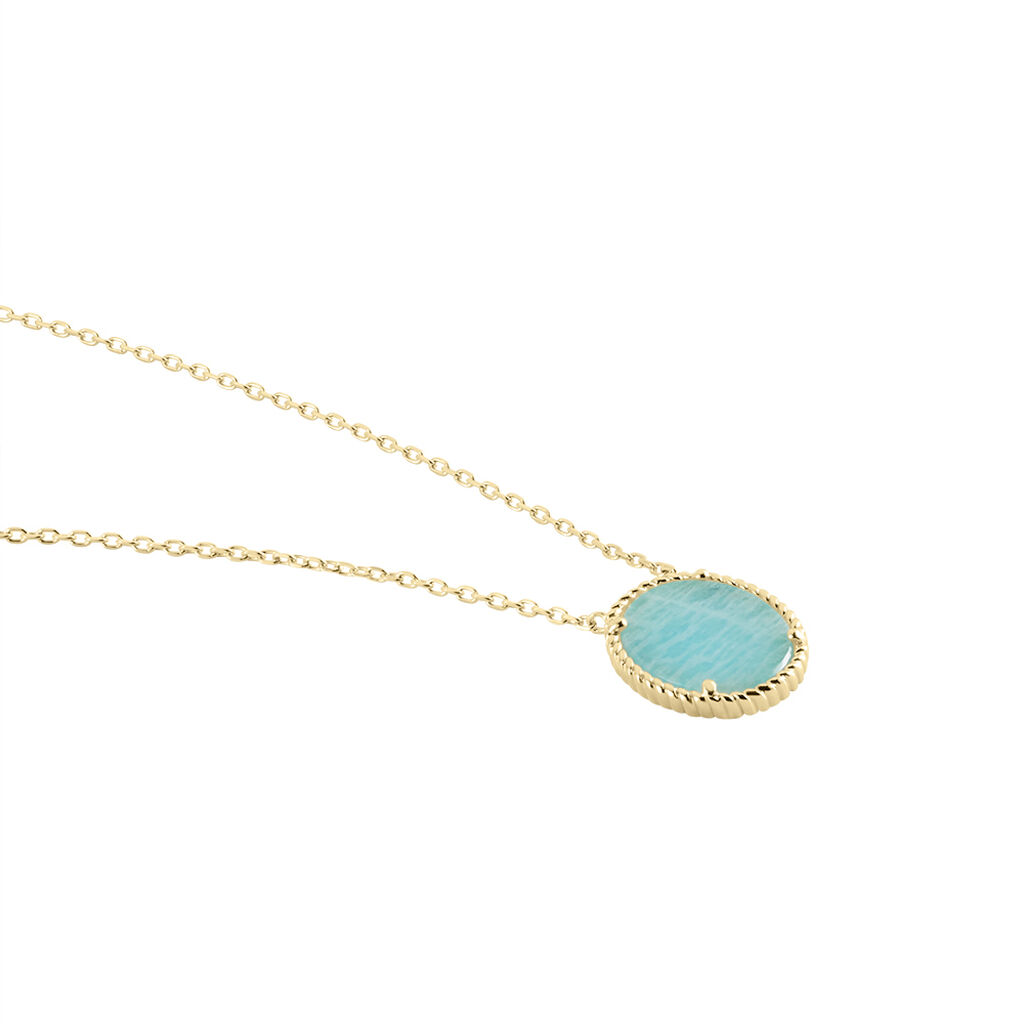 Collier Leeve Plaqué Or Jaune Amazonite - Colliers Femme | Histoire d’Or