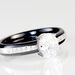 Bague Solitaire Neville Argent Blanc Céramique Et Oxyde De Zirconium - Bagues solitaires Femme | Histoire d’Or