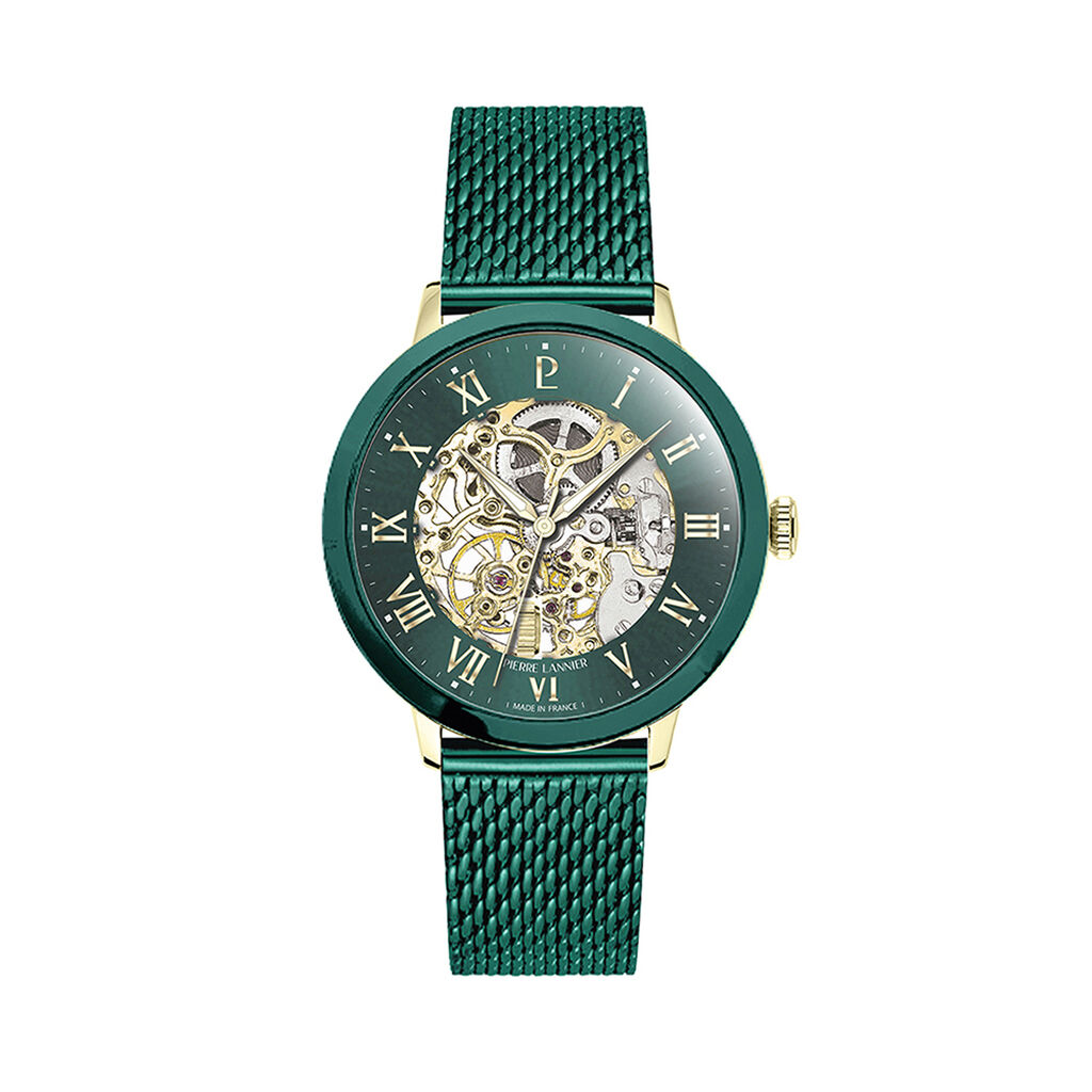 Montre Pierre Lannier Lannier Automatique 42 Vert - Montres Homme | Histoire d&rsquo;Or