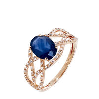 Bague Tina Or Rose Saphir Et Diamant