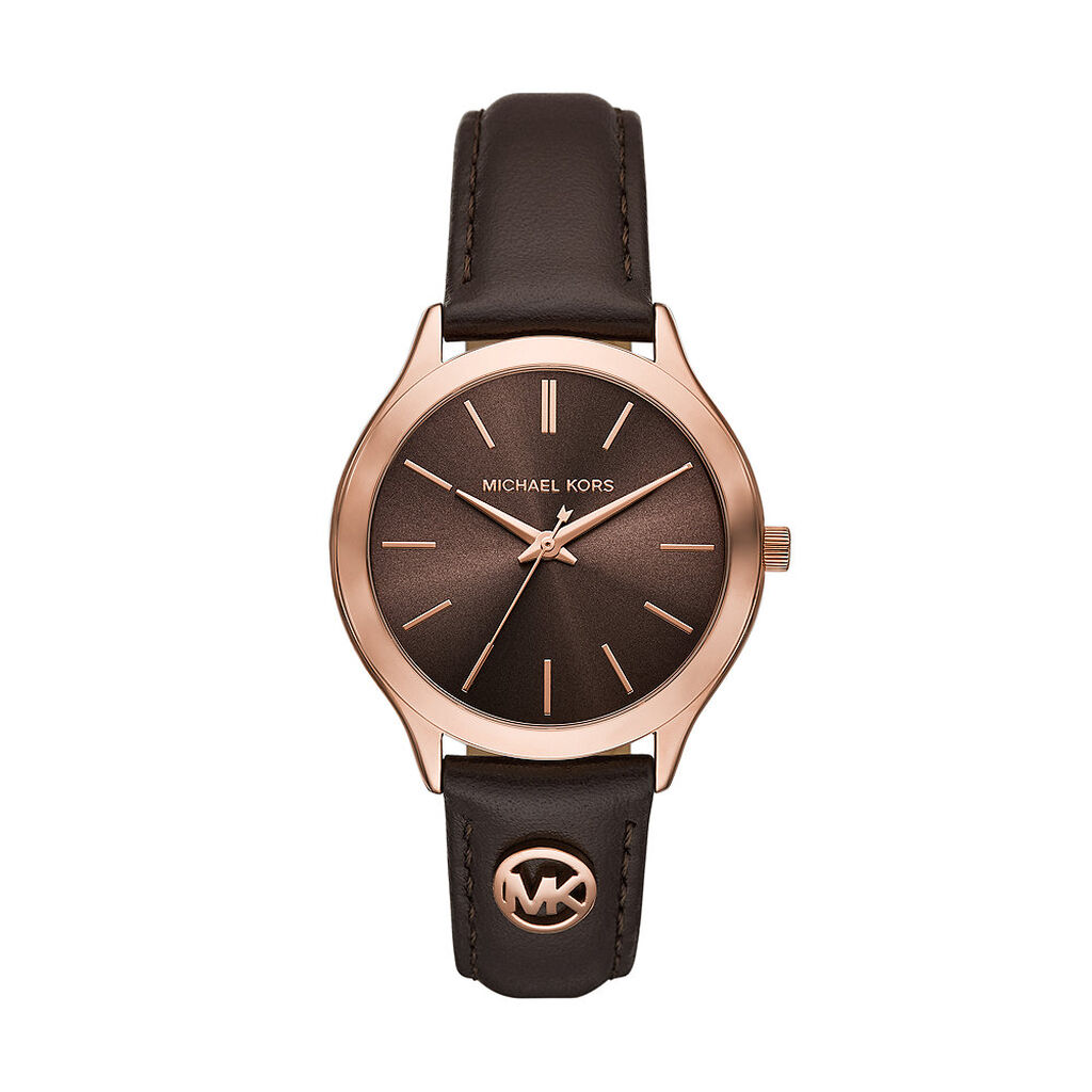Montre Michael Kors Slim Runway Marron