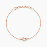 Bracelet Duchesse Argent Rose Oxyde De Zirconium