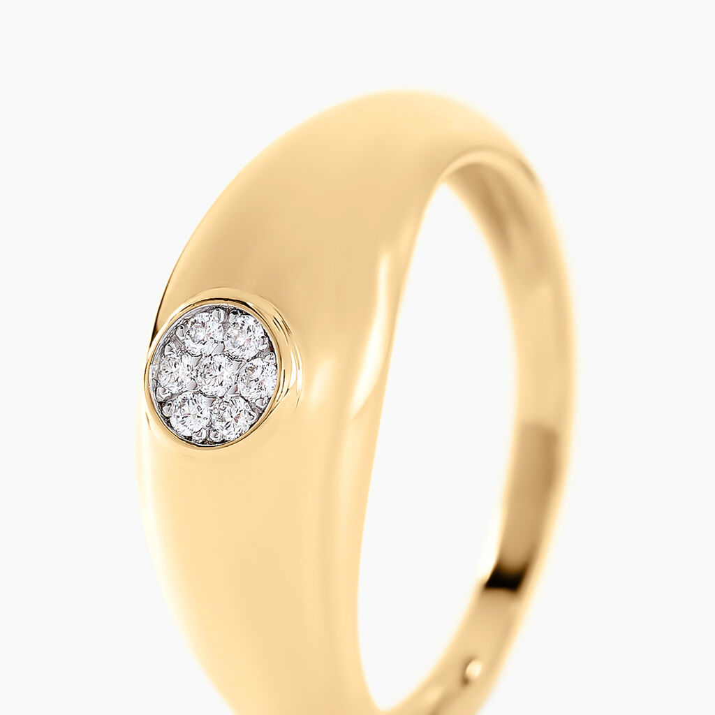 Bague Georgios Or Jaune Diamant - Bagues avec pierre Femme | Histoire d&rsquo;Or
