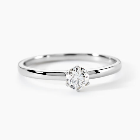 Bague Solitaire Natalia Pl Platine Blanc Diamant - Bagues solitaires Femme | Histoire d&rsquo;Or