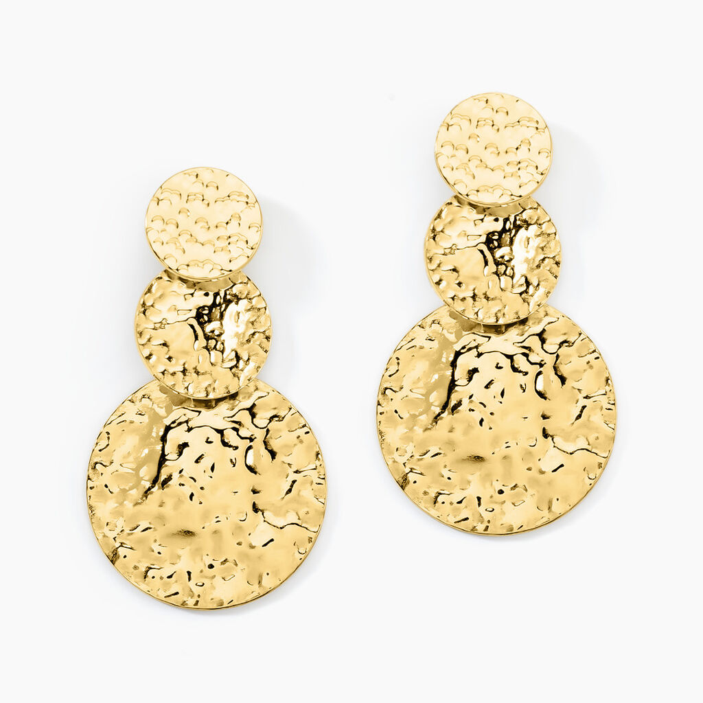 Boucles D'oreilles Pendantes Josephine Acier Doré - Boucles d'oreilles fantaisie Femme | Histoire d’Or