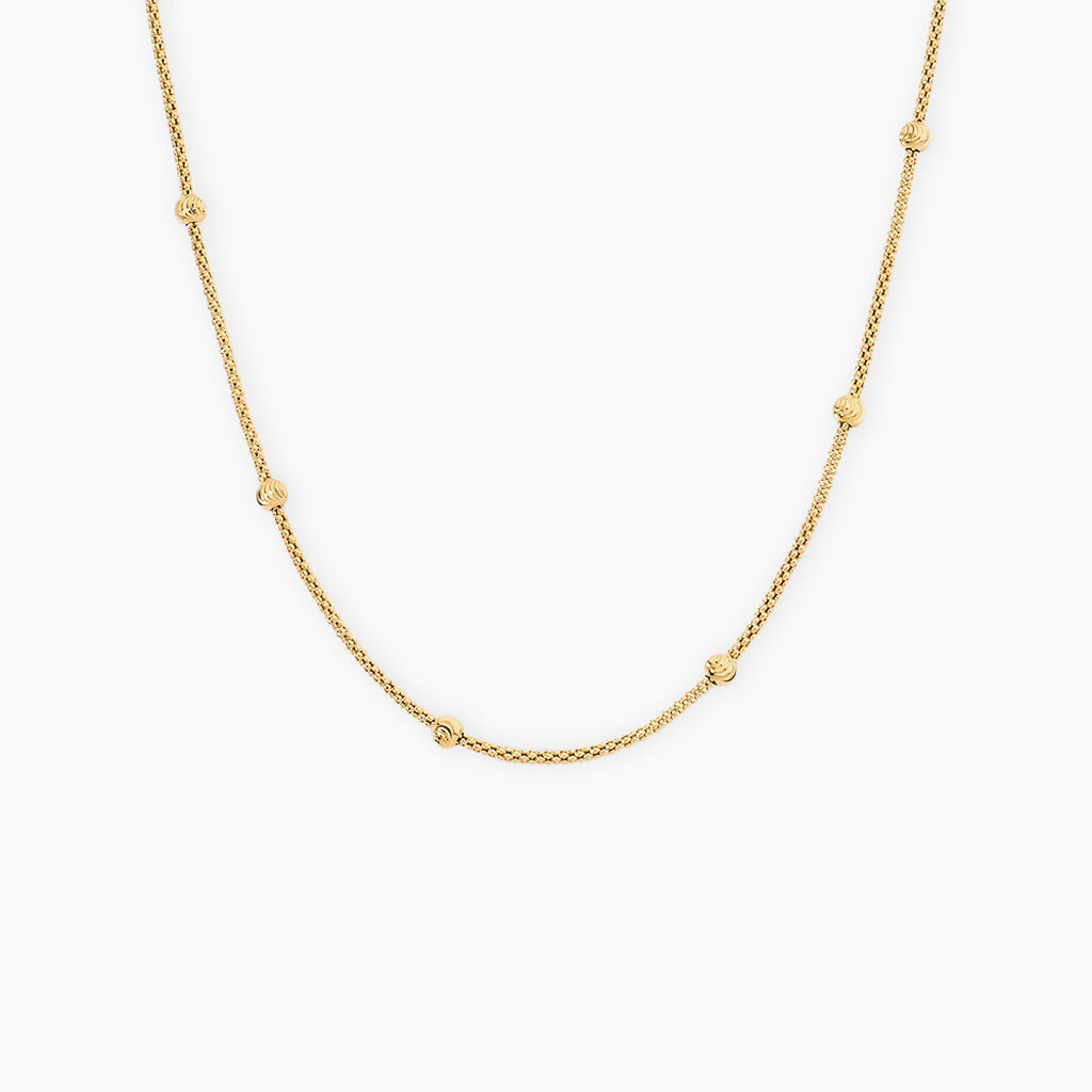 Collier Cyrianne Argent Dor&eacute; A L'Or 750/1000 - Bijoux sans pierre Femme | Histoire d&rsquo;Or