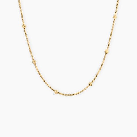 Collier Cyrianne Argent Dor&eacute; A L'Or 750/1000 - Bijoux sans pierre Femme | Histoire d&rsquo;Or
