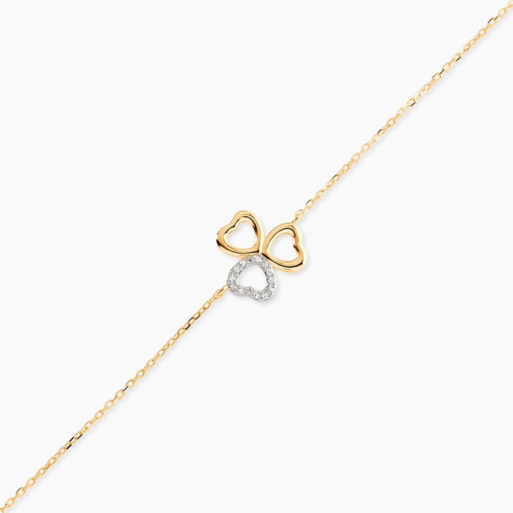 Bracelet Or Jaune Helisende Diamants - Bracelets cha&icirc;ne Femme | Histoire d&rsquo;Or
