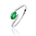 Bague Loriane Or Blanc Emeraude Et Diamant - Bagues solitaires Femme | Histoire d’Or