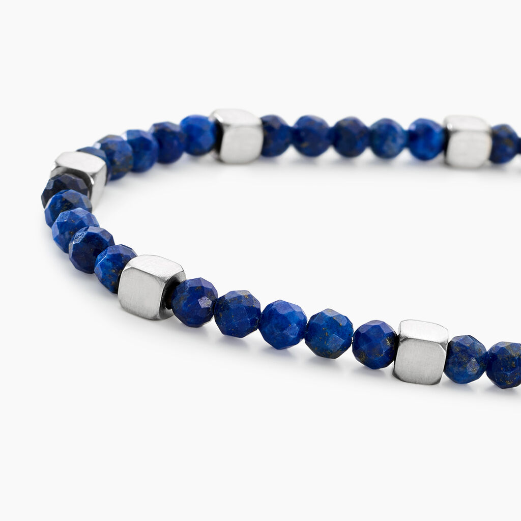 Bracelet Oleg Acier Blanc Sodalite - Bracelets Homme | Histoire d’Or