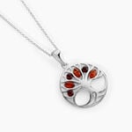 Collier Argent Blanc Odaya Ambre - Colliers pierre Femme | Histoire d&rsquo;Or