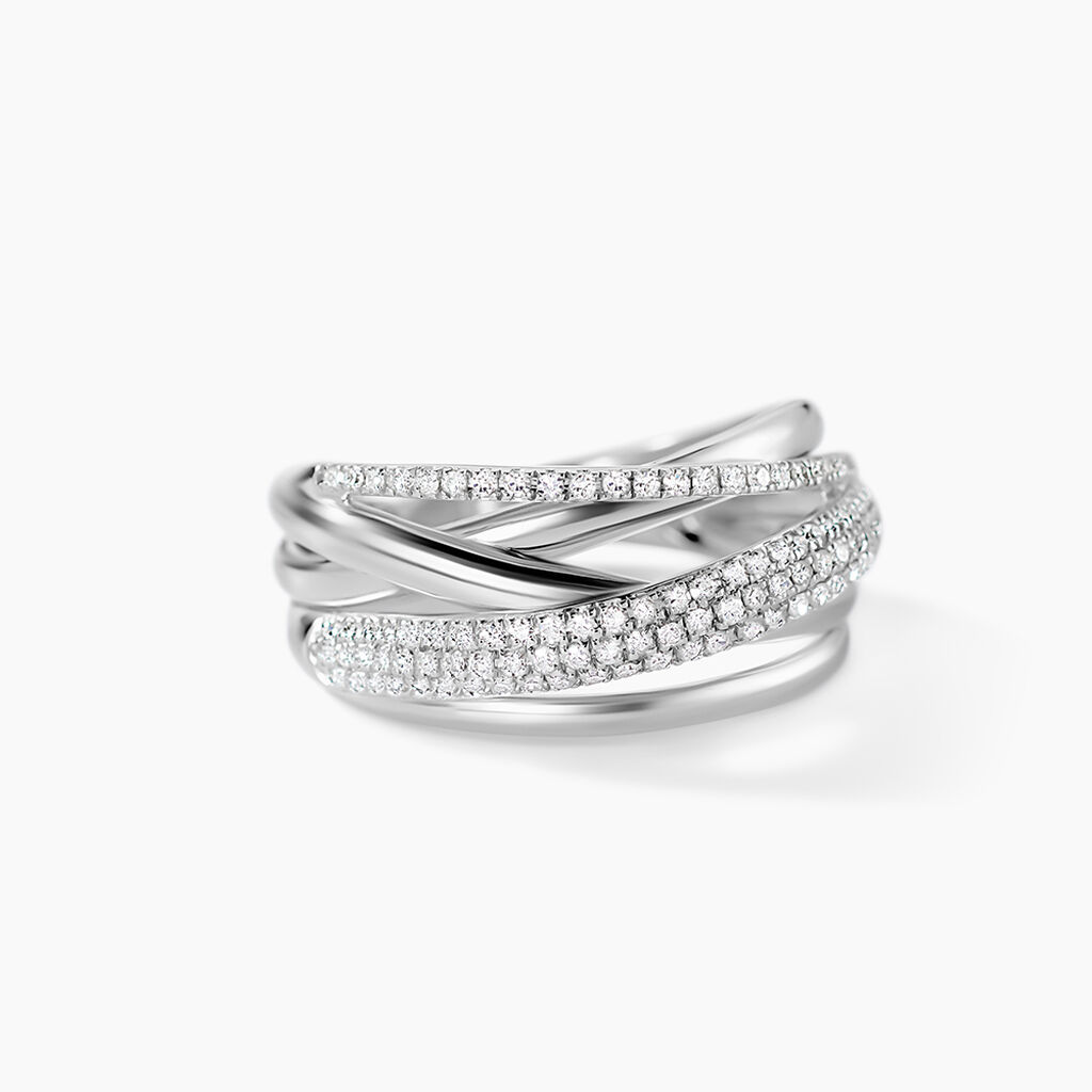 Bague Elodea Or Blanc Diamant - Bagues avec pierre Femme | Histoire d&rsquo;Or