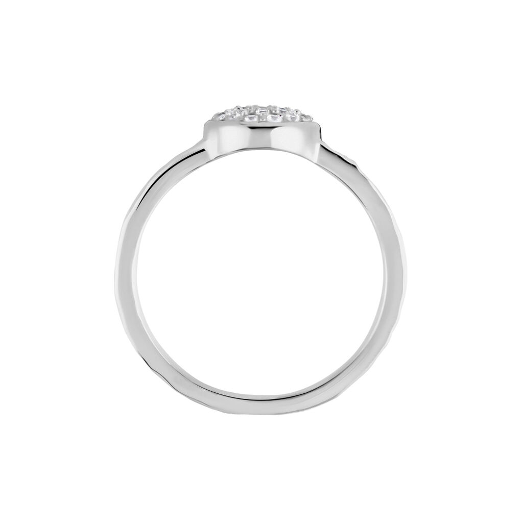 Bague Argent Blanc Cayley Oxydes De Zirconium - Bagues avec pierre Femme | Histoire d’Or