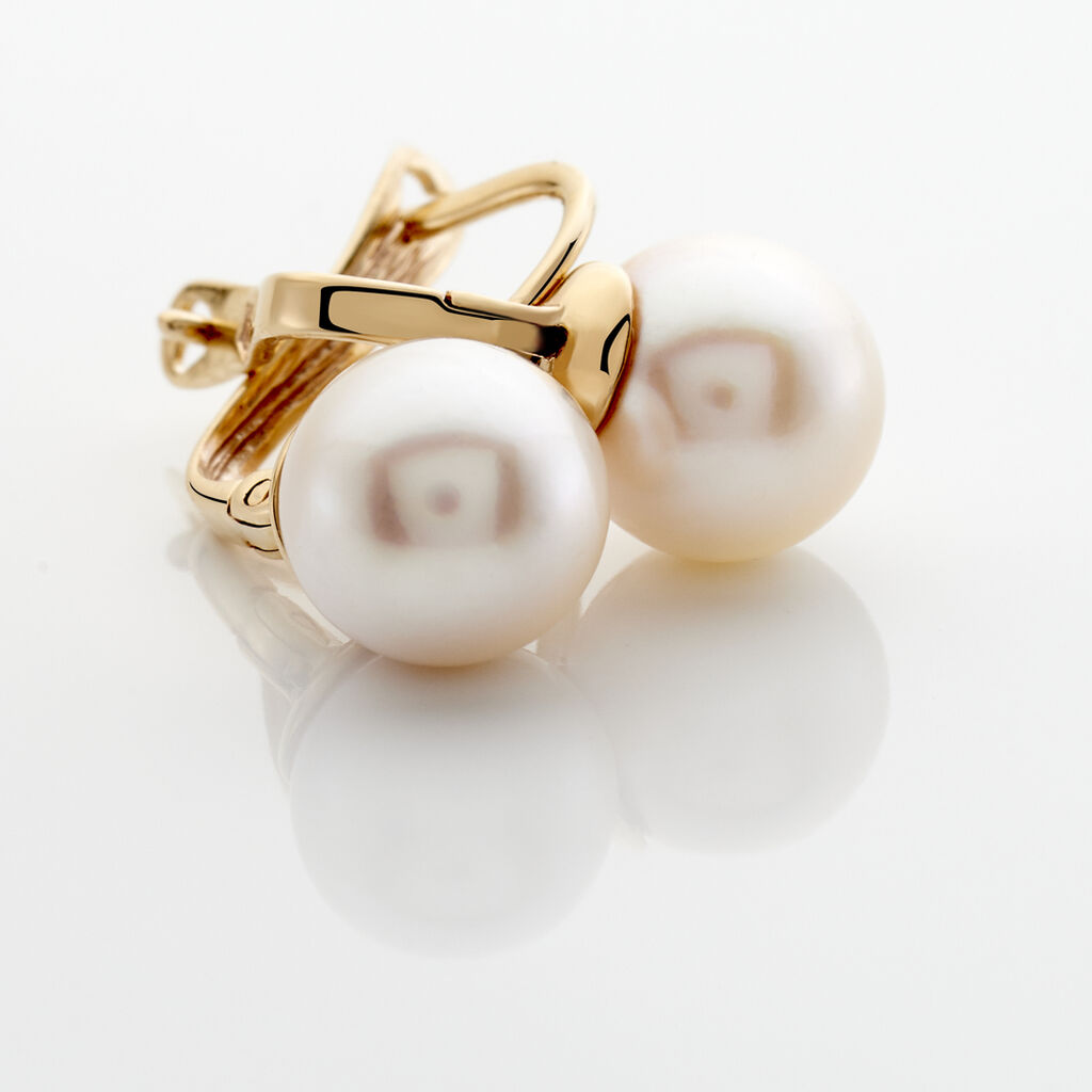 Boucles D'oreilles Pendantes Akoya Or Jaune Perle De Culture D'akoya - Boucles d'oreilles pendantes Femme | Histoire d&rsquo;Or