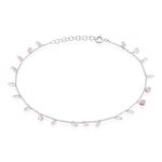 Cha&icirc;ne De Cheville Carolaine Argent Blanc Oxyde De Zirconium - Cha&icirc;nes de cheville Femme | Histoire d&rsquo;Or