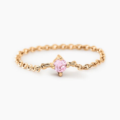 Bague Lilou Plaqu&eacute; Or Dor&eacute; Oxyde De Zirconium - Bagues solitaires Femme | Histoire d&rsquo;Or