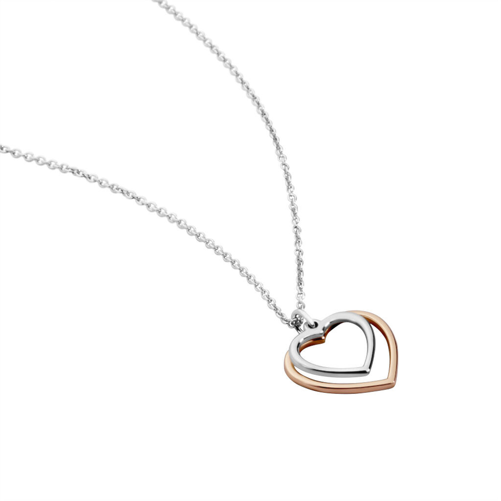 Collier Argent Bicolore Fethi - Colliers Coeur Femme | Histoire d’Or