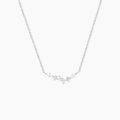 Collier Eclat d'Aurore Argent Blanc Oxyde De Zirconium - Colliers fantaisie Femme | Histoire d&rsquo;Or