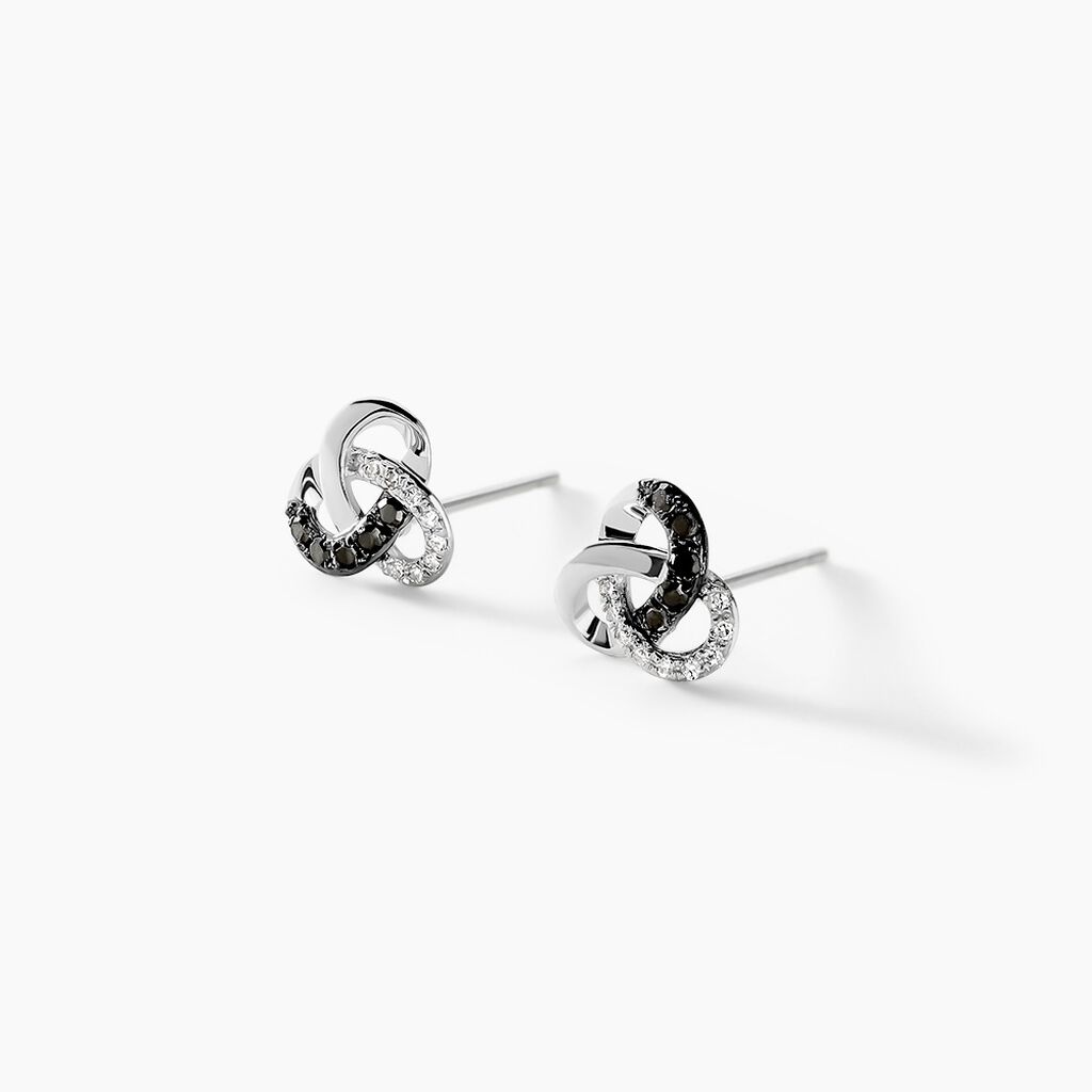 Boucles D'oreilles Puces Constellation Or Blanc Diamant - Clous d'oreilles Femme | Histoire d&rsquo;Or