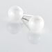 Boucles D'oreilles Puces Orbe Argent Blanc Céramique - Boucles d'oreilles fantaisie Femme | Histoire d’Or