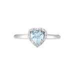 Bague Meliora Or Blanc Topaze Bleu Sky Oxyde De Zirconium - Bagues solitaires Femme | Histoire d&rsquo;Or