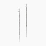 Boucles D'oreilles Pendantes Yalle Argent Blanc - Boucles d'oreilles fantaisie Femme | Histoire d&rsquo;Or