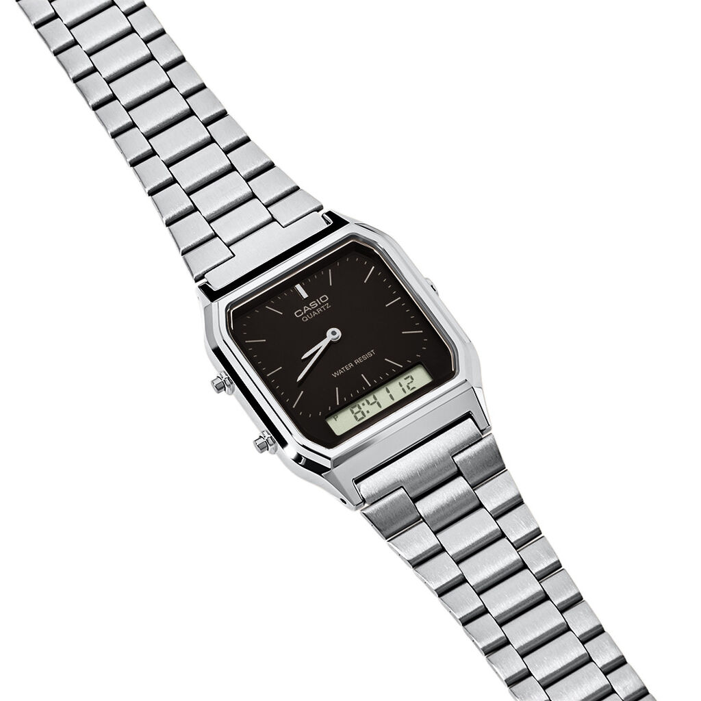 Montre Casio Collection Vintage Edgy Noir - Id&eacute;es cadeaux Unisex | Histoire d&rsquo;Or