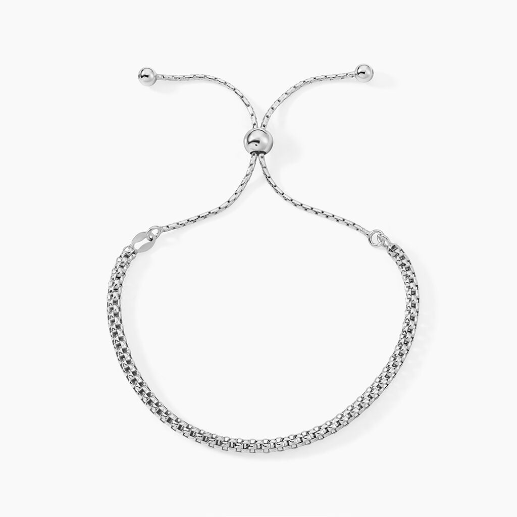 Bracelet Nahila Maille Popcorn Argent Blanc - Bijoux sans pierre Femme | Histoire d&rsquo;Or