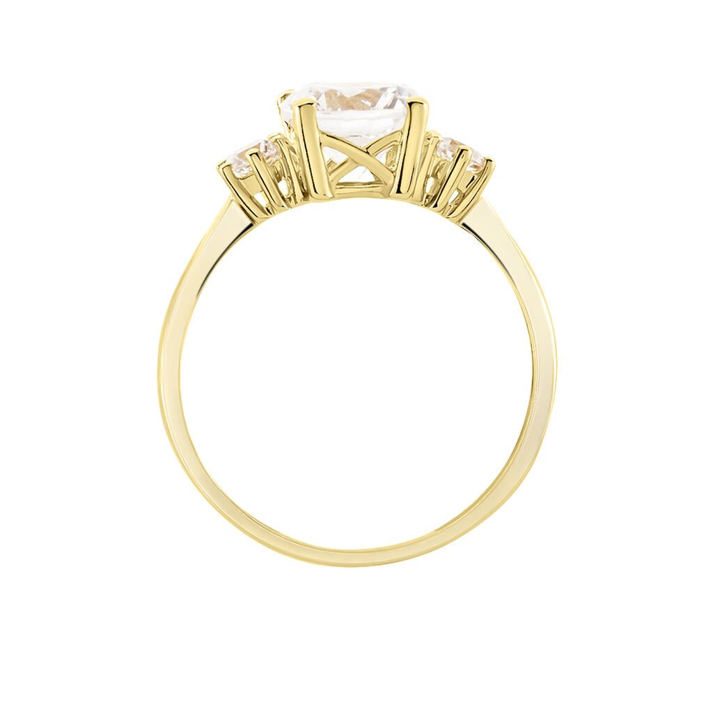 Bague Or Jaune Kesari Oxyde De Zirconium - Bagues solitaires Femme | Histoire d’Or