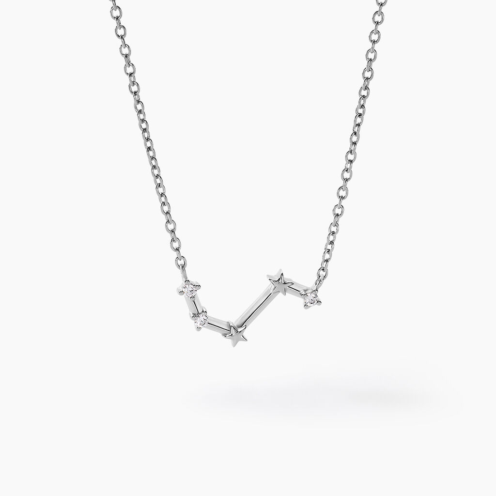 Collier Vega Argent Blanc Oxyde De Zirconium - Colliers Zodiaque Femme | Histoire d’Or
