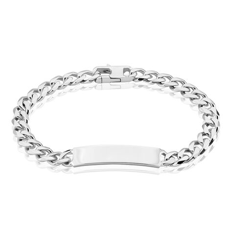 Bracelet Identité Casper Argent Blanc - Gourmettes Homme | Histoire d’Or