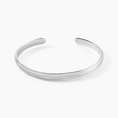 Bracelet Jonc Pulse Argent Blanc - Bracelets joncs Homme | Histoire d&rsquo;Or