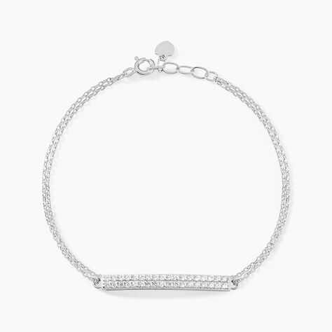 Bracelet Melineeargent Blanc Oxyde De Zirconium - Bracelets Femme | Histoire d’Or