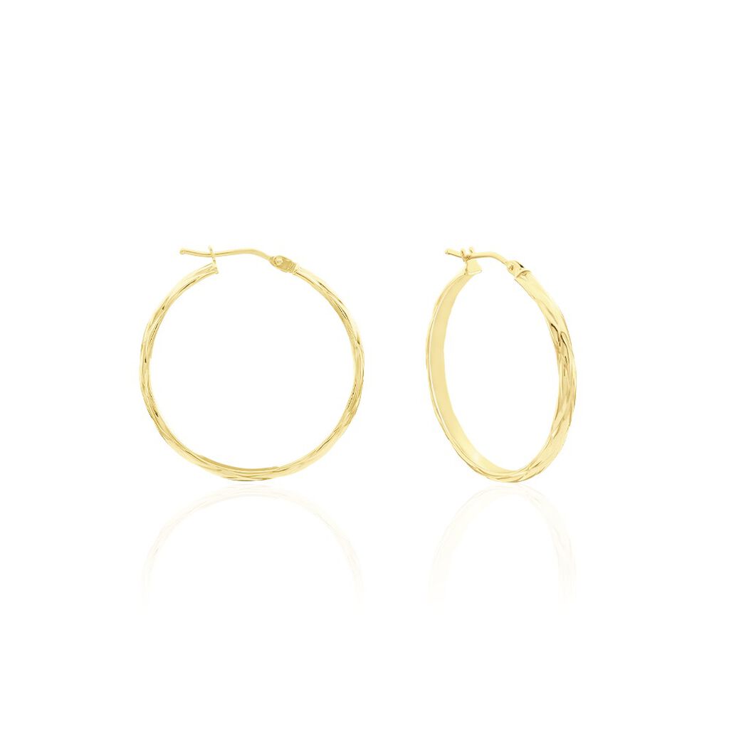 Cr&eacute;oles Vitali Or Jaune - Boucles d'oreilles cr&eacute;oles Femme | Histoire d&rsquo;Or