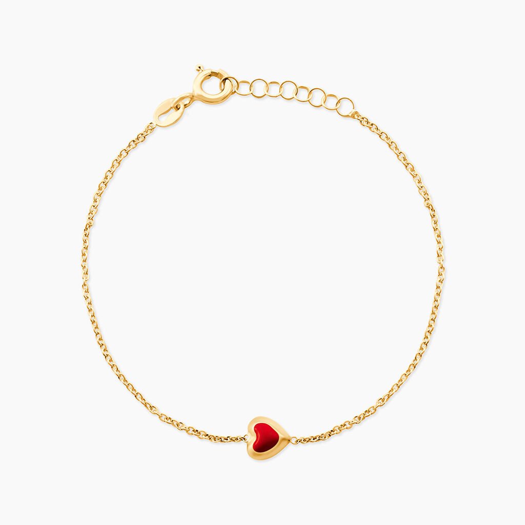 Bracelet Coralie Coeur Or Jaune - Bracelets Enfant | Histoire d&rsquo;Or