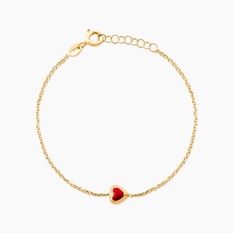 Bracelet Coralie Coeur Or Jaune - Bracelets Enfant | Histoire d&rsquo;Or
