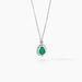 Collier Angelika Or Blanc Emeraude Et Diamant - Colliers Femme | Histoire d’Or