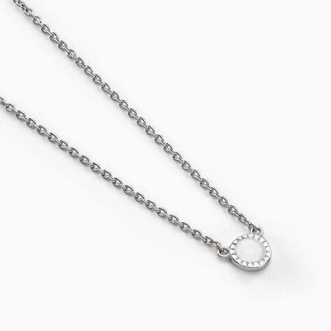 Collier Sixties Argent Blanc - Ras de cou Femme | Histoire d&rsquo;Or