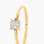Bague Sandrine Or Jaune Diamant - Bagues avec pierre Femme | Histoire d&rsquo;Or