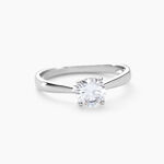 Bague Solitaire Elyana Argent Blanc Oxyde De Zirconium - Bagues solitaires Femme | Histoire d&rsquo;Or