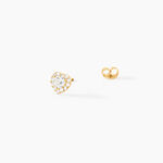 Boucles D'Oreilles Puces Laverne Or Jaune Oxyde De Zirconium - Boucles d'oreilles 18 carats Femme | Histoire d&rsquo;Or