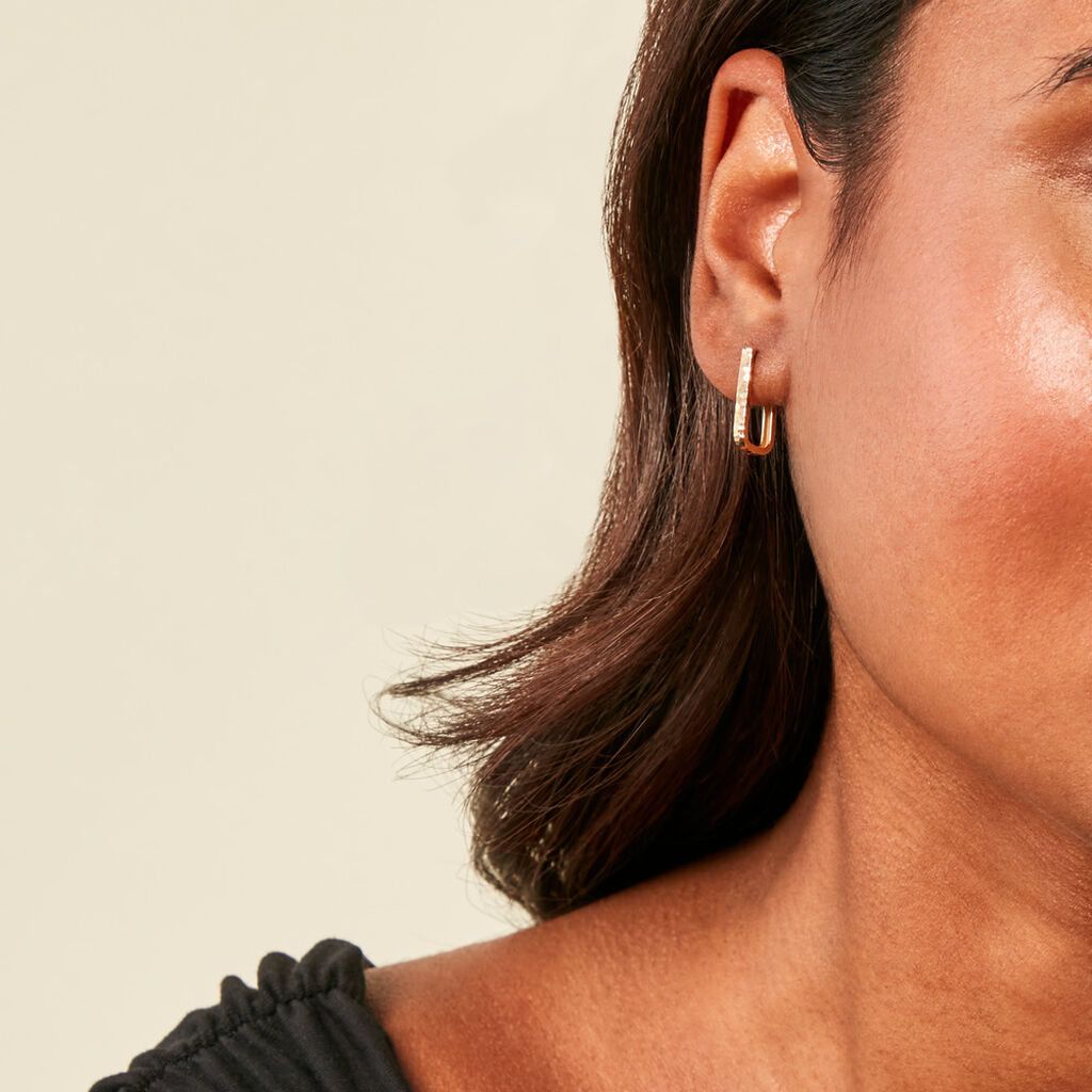 Créoles Eero Or Jaune - Boucles d'oreilles créoles Femme | Histoire d’Or