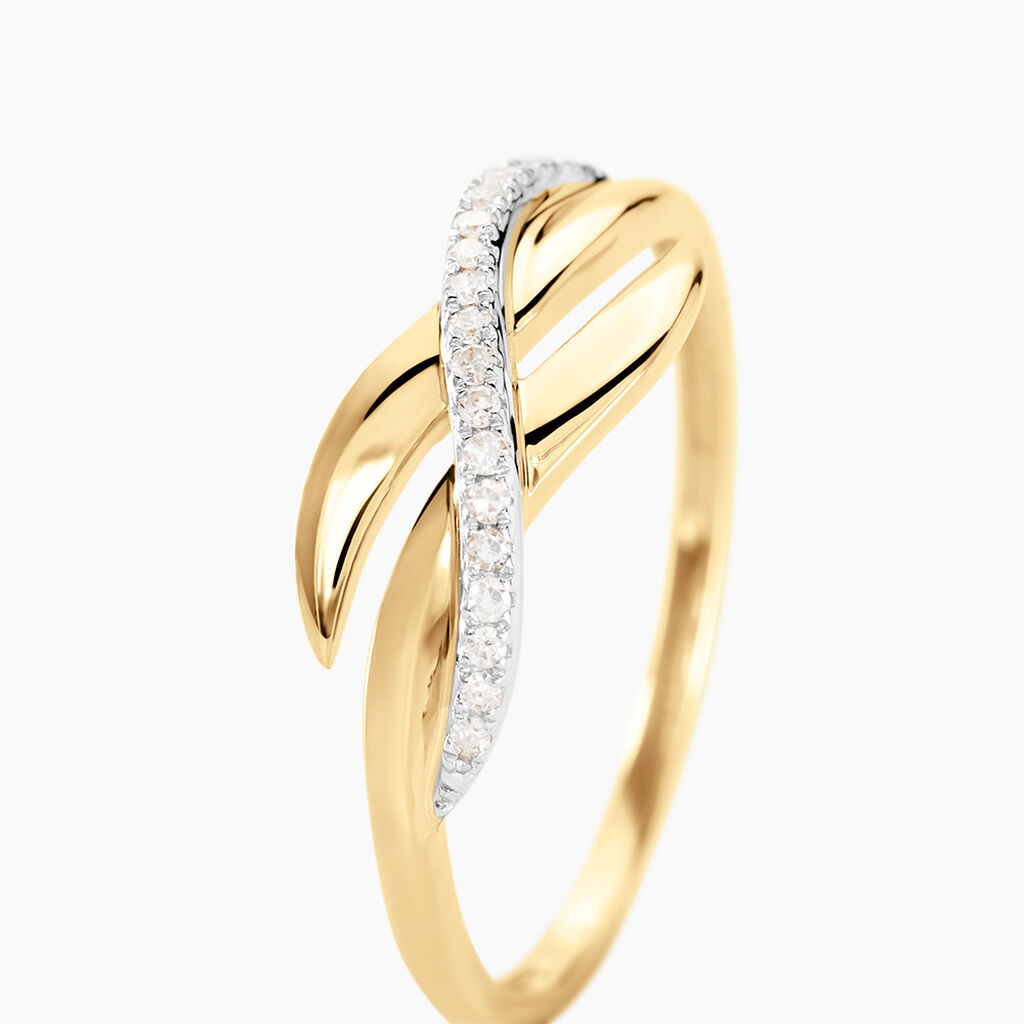 Bague Ester Or Jaune Diamant - Bagues avec pierre Femme | Histoire d’Or