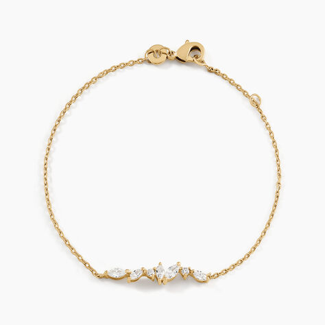 Bracelet Jardins D'hiver Plaqué Or Jaune Oxyde De Zirconium - Bracelets Femme | Histoire d’Or
